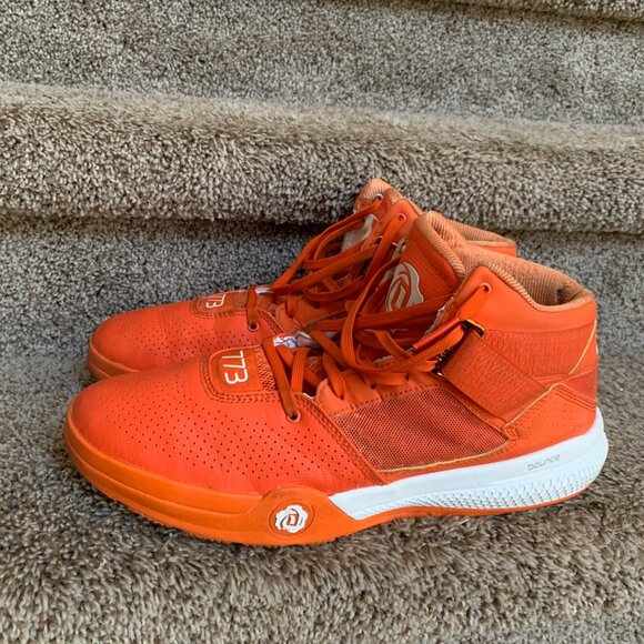 Adidas Men's 773 Bounce Orange Derrick Rose Basketball High Tops. - Picture 7 of 14